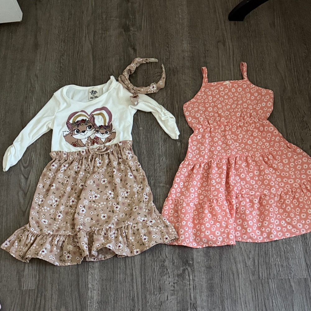 Lily Bleu Floral Kids Dress Set - White and Pink.    NWOT